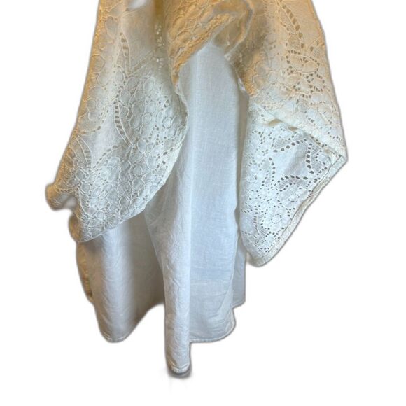 LOFT Outlet Wht Eyelet Lace Wms Dress Sz 8 Fully Lined, Sleeveless 100% Cotton - Picture 11 of 12